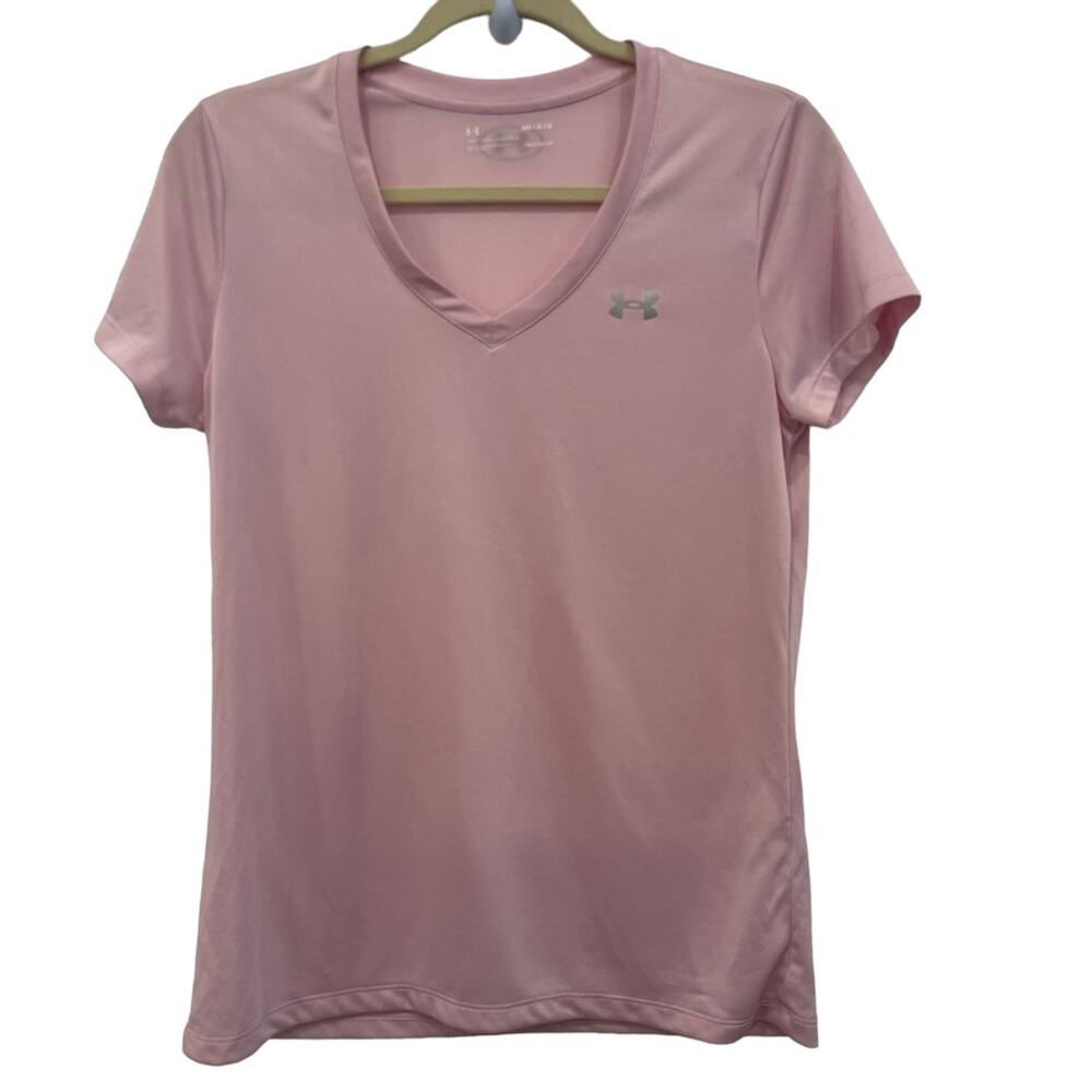 Under Armour Light Pink V-Neck Muscle Tee